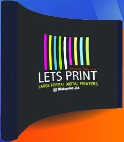 Curved Fabric Banner Wall with Wings as shown in the Lets Print 2026 catalogue