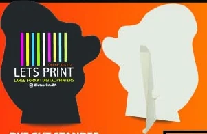 Die-Cut Standee as shown in the Lets Print 2026 catalogue