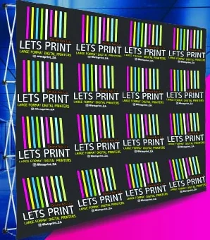 Flat Fabric Banner Wall as shown in the Lets Print 2026 catalogue