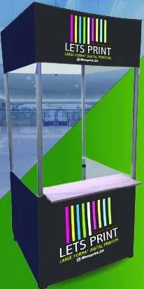 Gazebo Box Kiosk 1 x 1m as shown in the Lets Print 2026 catalogue