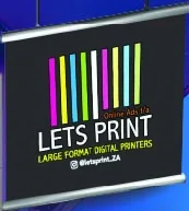 Hanging Banner with Extrusions as shown in the Lets Print 2026 catalogue