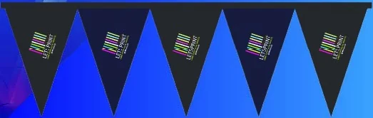 Outdoor Bunting Triangular as shown in the Lets Print 2026 catalogue